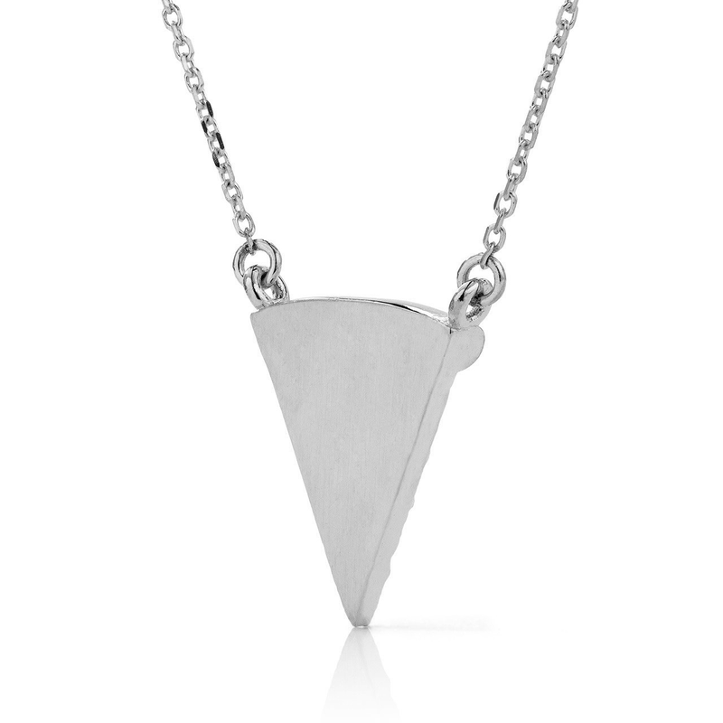 14k Gold 0.07ct Pizza Slice Necklace
