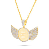 10k Gold 5ct Diamond Picture Pendant Wings