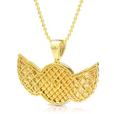 10k Gold 5ct Diamond Picture Pendant Wings