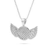 10k Gold 5ct Diamond Picture Pendant Wings