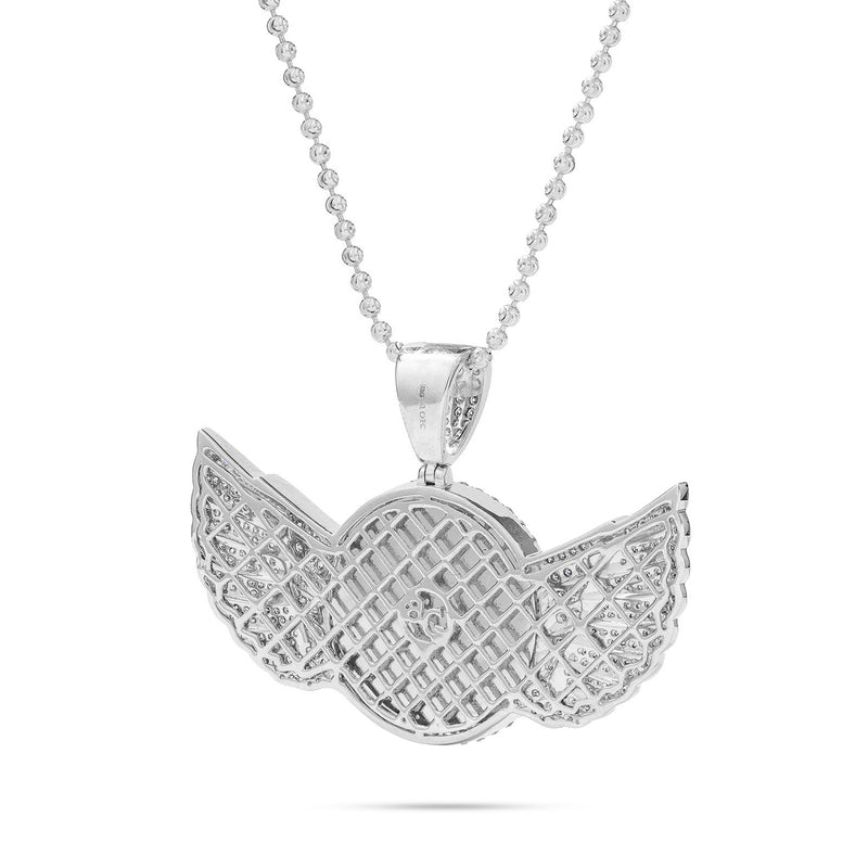 10k Gold 5ct Diamond Picture Pendant Wings