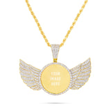 10k Gold 5ct Diamond Picture Pendant Wings
