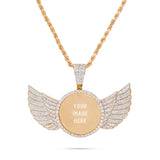 10k Gold 5ct Diamond Picture Pendant Wings