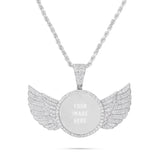 10k Gold 5ct Diamond Picture Pendant Wings