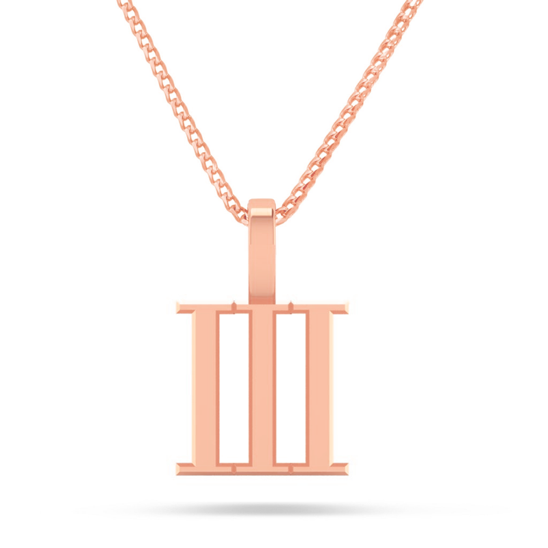 10k Gold Roman Numeral Pendant SHYNE JEWELERS