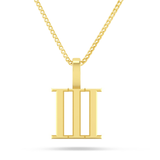 10k Gold Roman Numeral Pendant