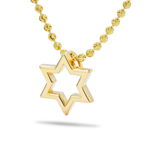 14k Gold Star of David Pendant