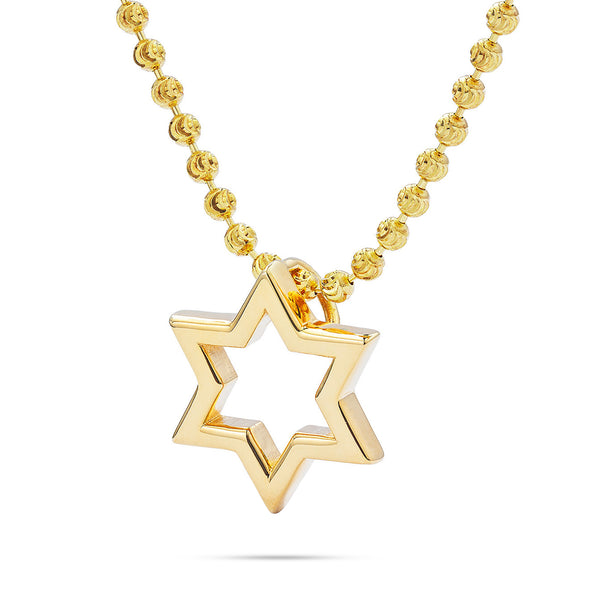 14k Gold Star of David Pendant
