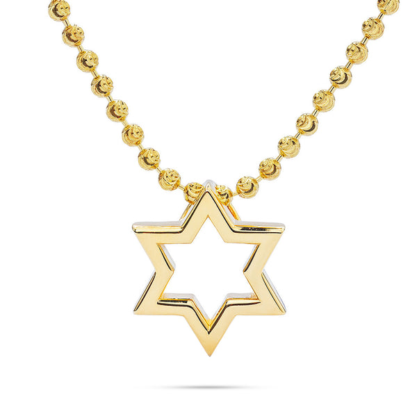 14k Gold Star of David Pendant