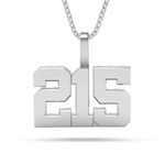 Shyne Collection 10k Solid Gold Three Digit Number Pendant