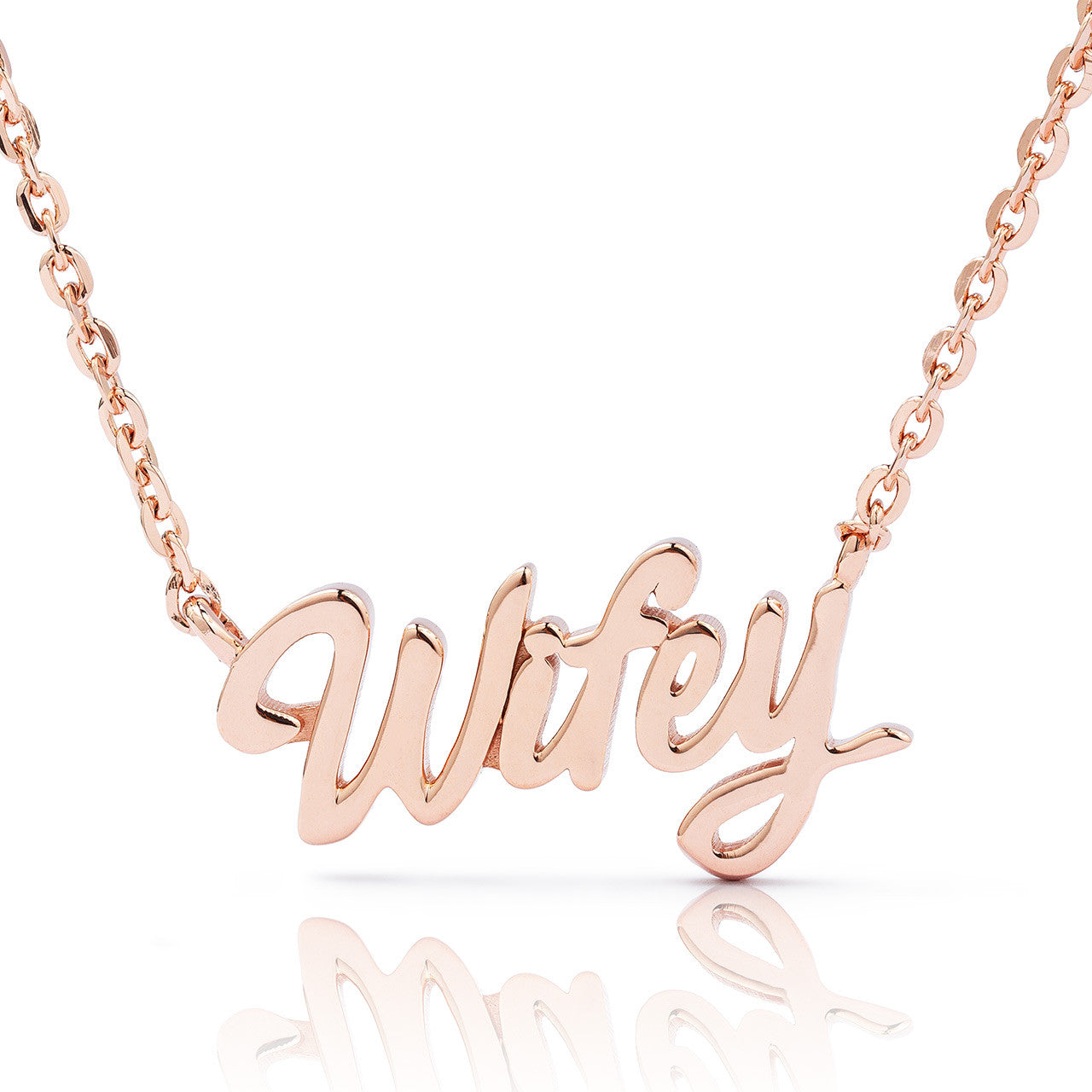 10k Gold Wifey Statement Necklace