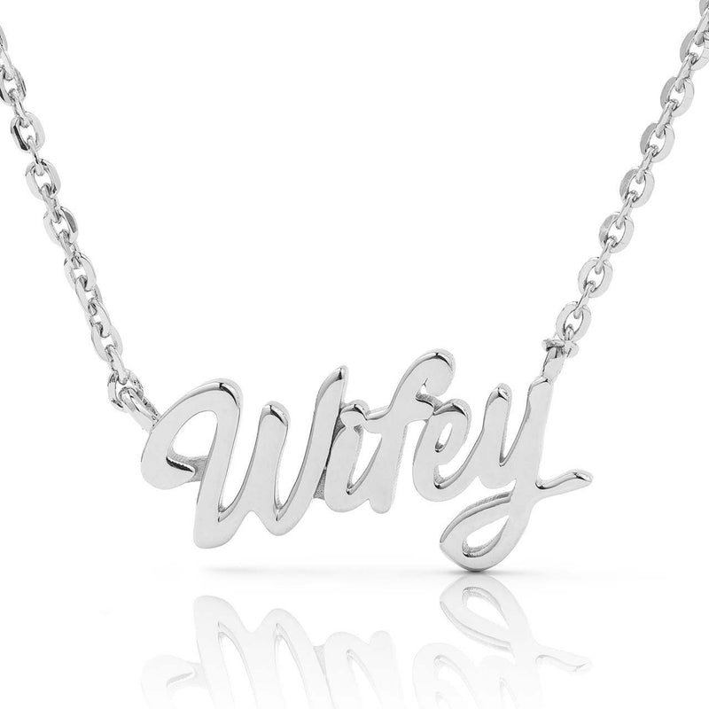10k Gold Wifey Statement Necklace
