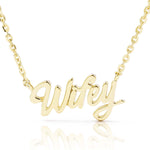 10k Gold Wifey Statement Necklace