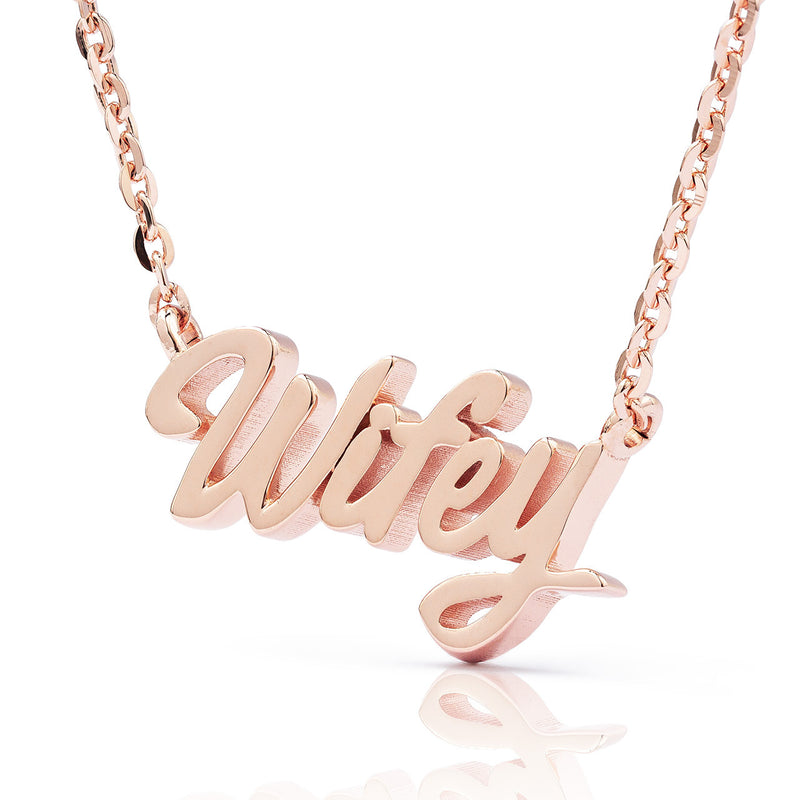 10k Gold Wifey Statement Necklace