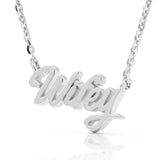 10k Gold Wifey Statement Necklace