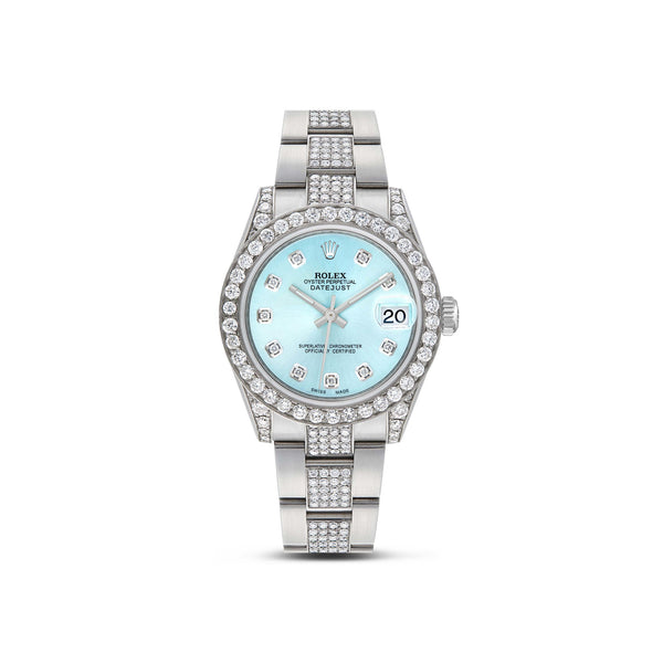 Women's Rolex DateJust 31mm with 6.5ctw Tiffany Blue