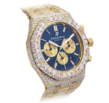 Full Diamond Audemars Piguet Royal Oak Chronograph 41mm 18K Yellow Gold