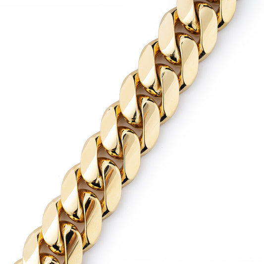 Solid Gold Cuban Link Bracelet 12mm