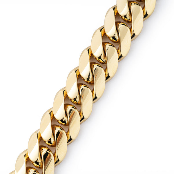 Solid Gold Cuban Link Bracelet 12mm