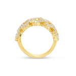 10K Half Diamond Cuban Ring - Shyne Jewelers Yellow Gold Shyne Jewelers
