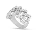 10K Half Diamond Cuban Ring - Shyne Jewelers Yellow Gold Shyne Jewelers