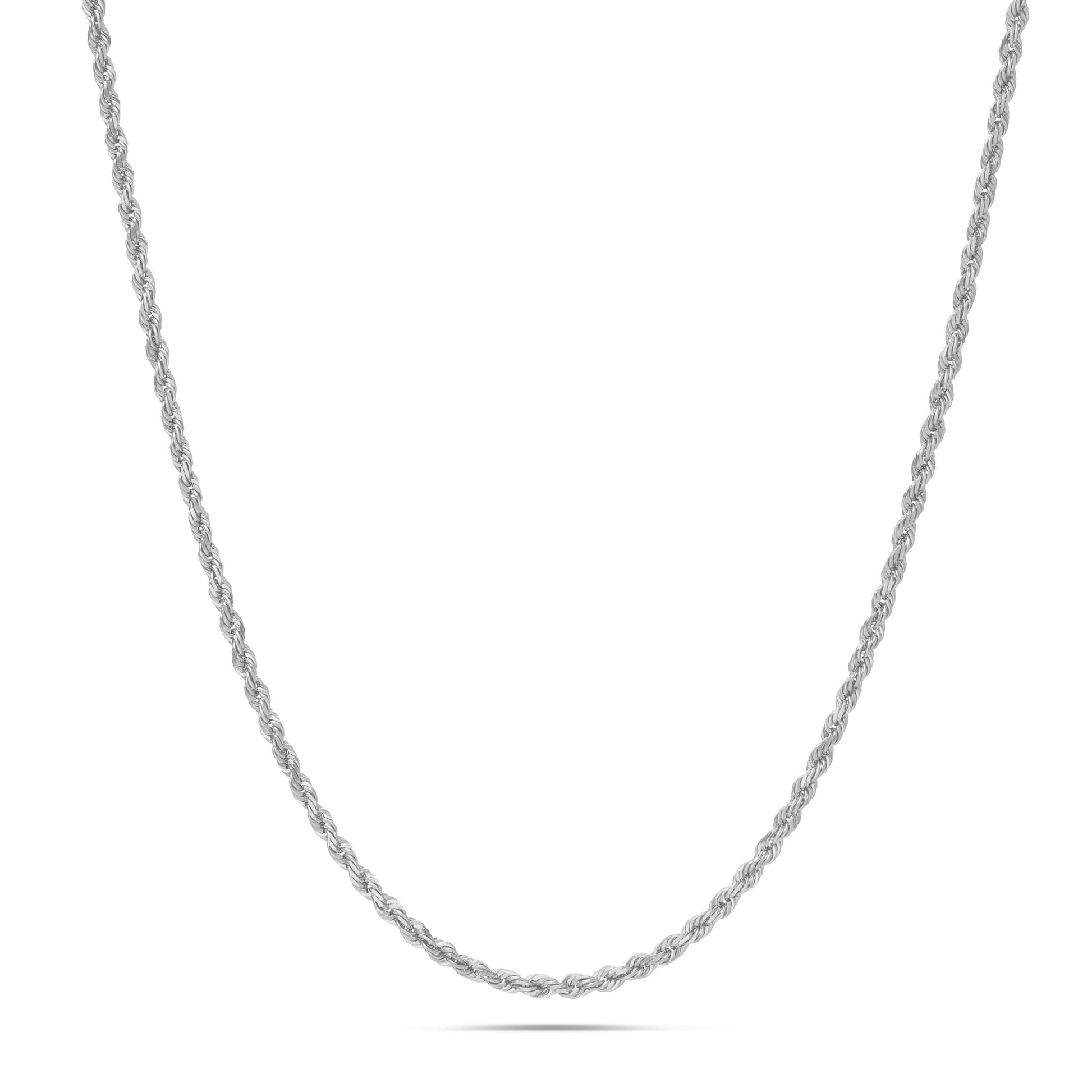 14K Gold Rope Chain, 1.5 mm - Shyne Jewelers 14K 16 " White Gold Shyne Jewelers