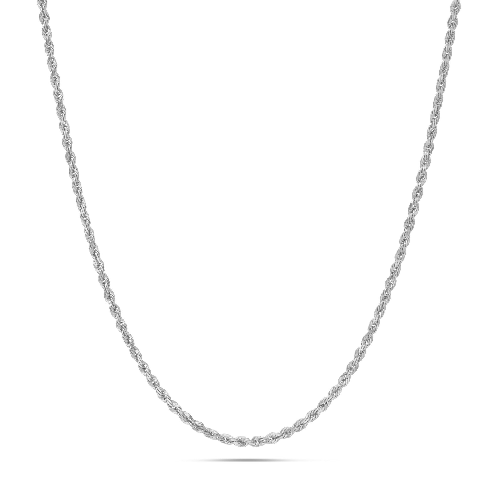 14K Gold Rope Chain, 1.5 mm - Shyne Jewelers 14K 16 " White Gold Shyne Jewelers