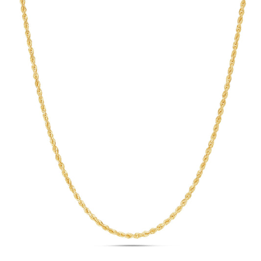 14K Gold Rope Chain, 1.5 mm - Shyne Jewelers 14K 16 " Yellow Gold Shyne Jewelers