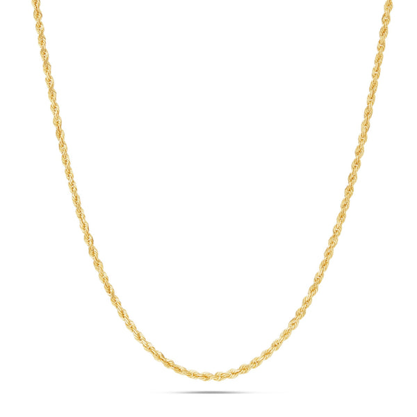 14K Gold Rope Chain, 1.5 mm - Shyne Jewelers 14K 16 " Yellow Gold Shyne Jewelers