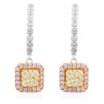 14k White Gold .85ct Diamond Drop Earrings
