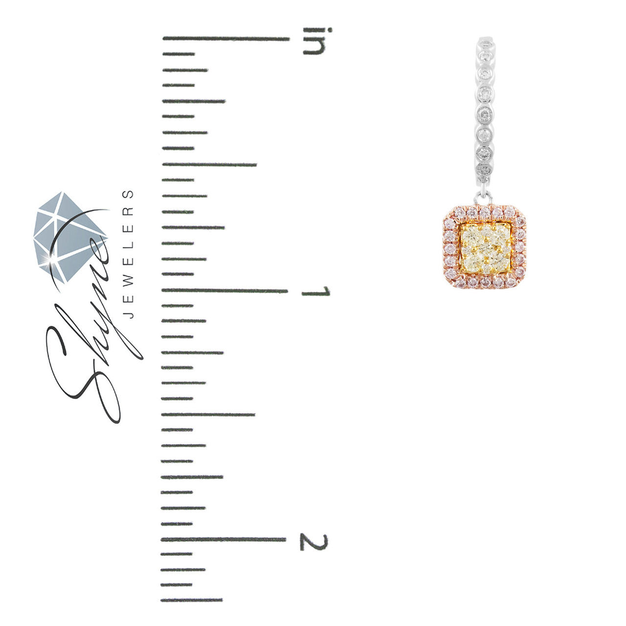 14k White Gold .85ct Diamond Drop Earrings