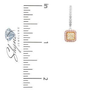 14k White Gold .85ct Diamond Drop Earrings