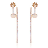 18K Rose Gold 2.2ct Nail Hoop Earrings