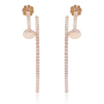 18K Rose Gold 2.2ct Nail Hoop Earrings