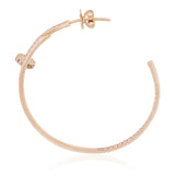 18K Rose Gold 2.2ct Nail Hoop Earrings