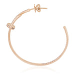 18K Rose Gold 2.2ct Nail Hoop Earrings