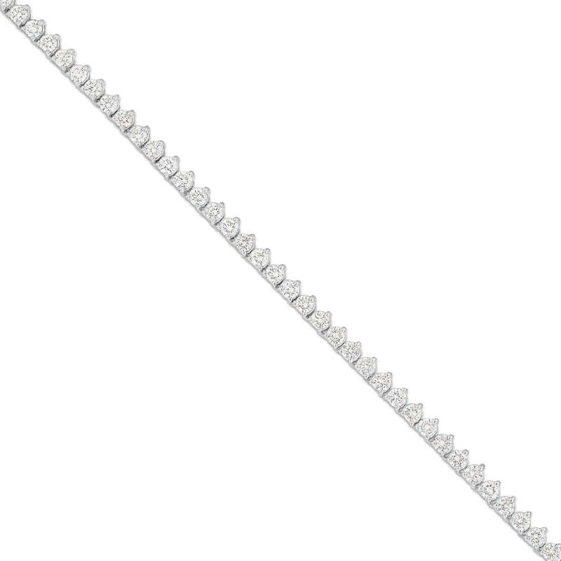 3-Prong 10pt Diamond Tennis Chain, 3 mm - Shyne Jewelers White Gold Shyne Jewelers