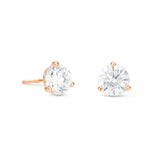 3 Prong Diamond Solitaire Stud Earrings - Shyne Jewelers 150-00290 Rose Gold Shyne Jewelers