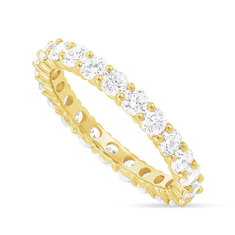 4-Prong Diamond Eternity Band - Shyne Jewelers Yellow Gold 4 Shyne Jewelers