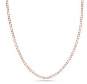 4-Prong Diamond Tennis Chain, 2.2 - Shyne Jewelers Rose Gold Shyne Jewelers