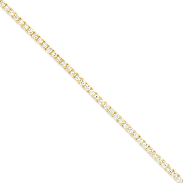 4-Prong Diamond Tennis Chain, 2.2 - Shyne Jewelers Yellow Gold Shyne Jewelers