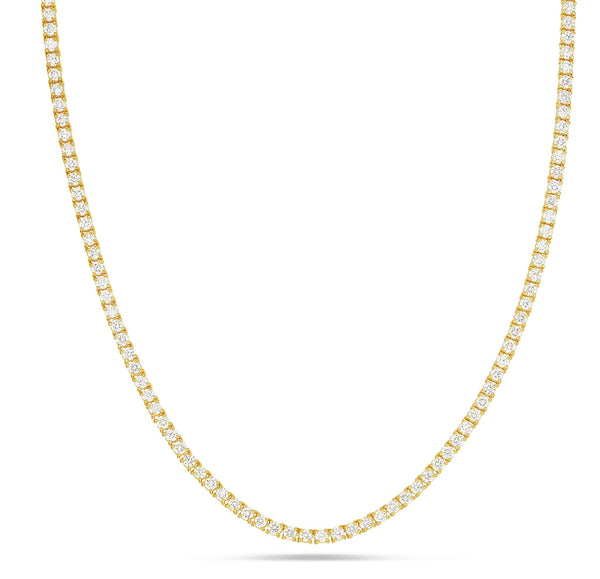 4-Prong Diamond Tennis Chain, 2.2 - Shyne Jewelers Yellow Gold Shyne Jewelers