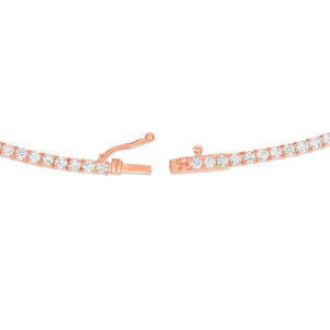 4-Prong Diamond Tennis Chain, 2.2 - Shyne Jewelers Rose Gold Shyne Jewelers
