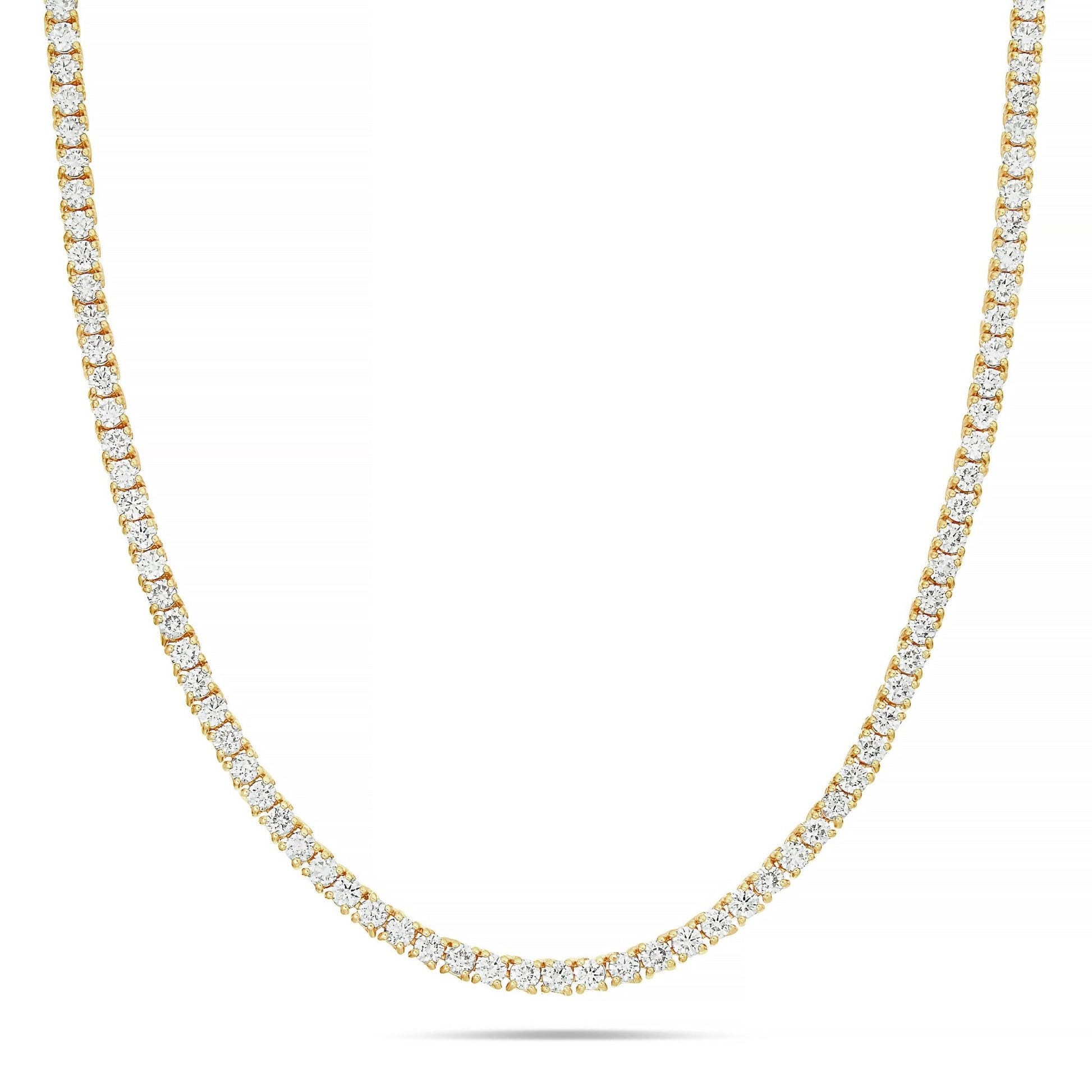 4-Prong Diamond Tennis Chain, 3 mm - Shyne Jewelers Yellow Gold Shyne Jewelers
