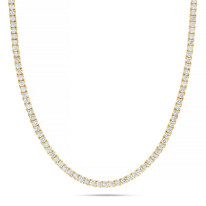 4-Prong Diamond Tennis Chain, 3 mm - Shyne Jewelers Yellow Gold Shyne Jewelers