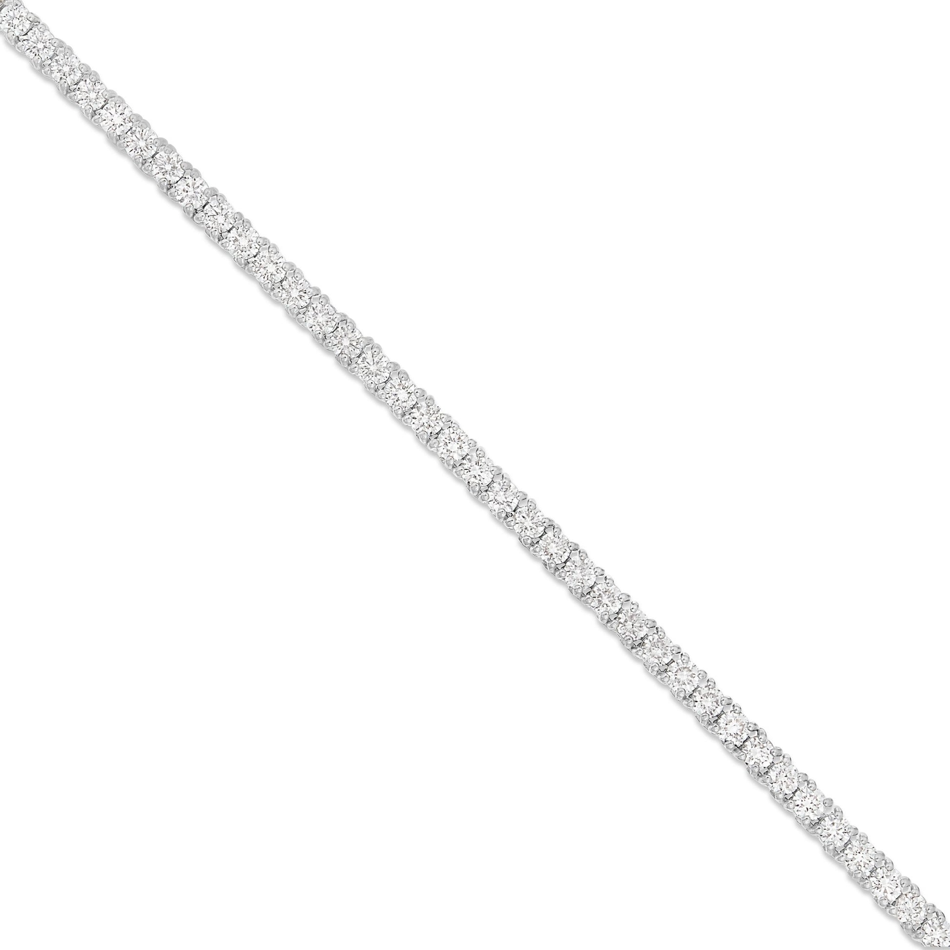 4-Prong Diamond Tennis Chain, 3 mm - Shyne Jewelers White Gold Shyne Jewelers