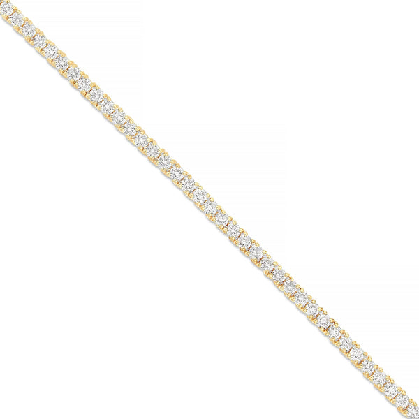 4-Prong Diamond Tennis Chain, 3 mm - Shyne Jewelers Yellow Gold Shyne Jewelers