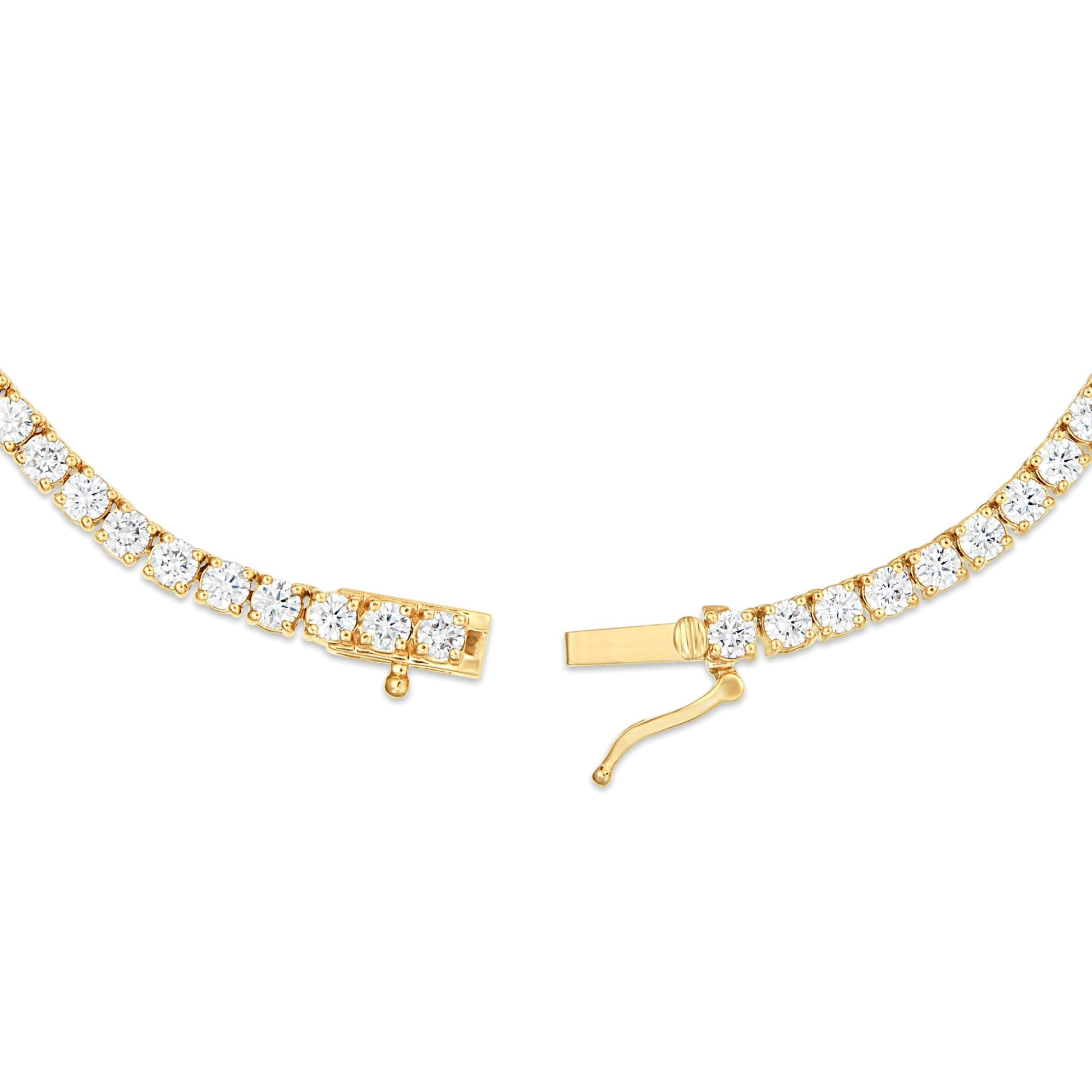 4 Prong Diamond Tennis Chain, 3 mm - Shyne Jewelers Yellow Gold Shyne Jewelers