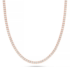 4-Prong Diamond Tennis Chain, 3 mm - Shyne Jewelers Yellow Gold Shyne Jewelers