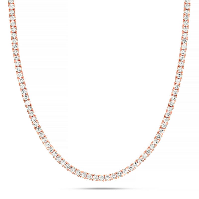 4-Prong Diamond Tennis Chain, 3 mm - Shyne Jewelers Yellow Gold Shyne Jewelers